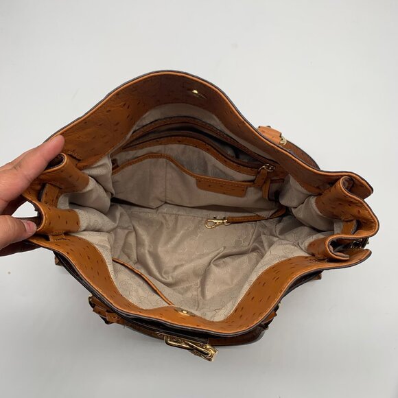 Michael Kors Tan Ostrich Leather Hamilton Tote - Picture 10 of 10